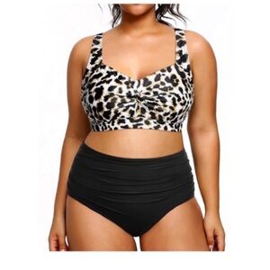 New Women’s Plus Size High Waisted Bikni Set. 18W.